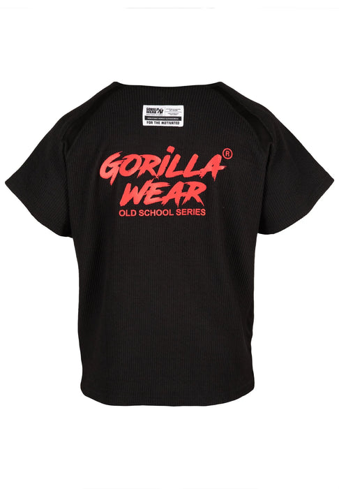 Gorilla Wear Augustine Old School Work Out Top T-shirt, black/red
