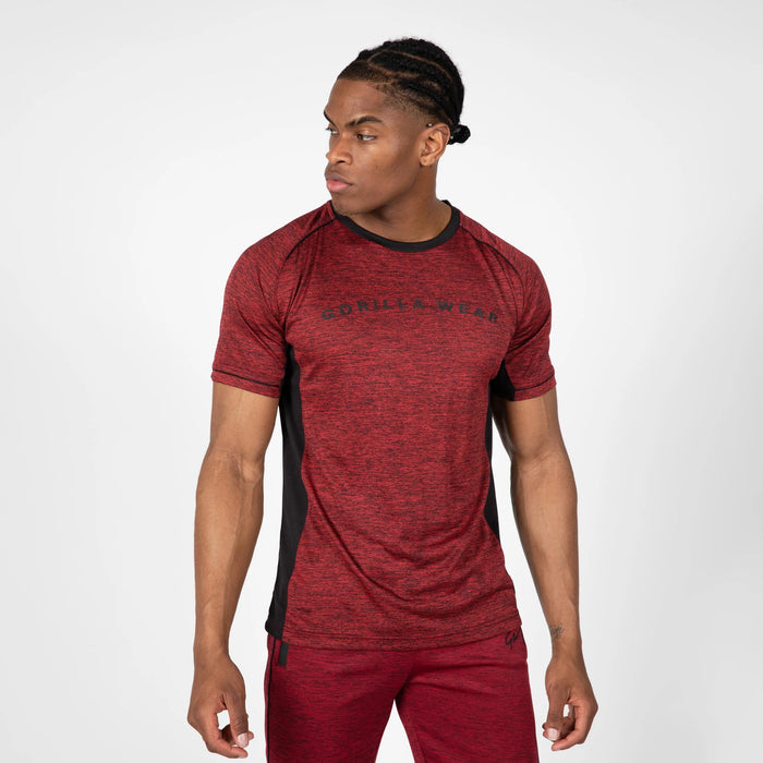 Gorilla Wear Fremont T-Shirt, burgundy red/black