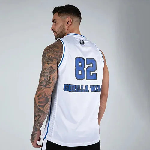 Gorilla Wear - San Mateo Jersey Tank Top/Linne, white/blue
