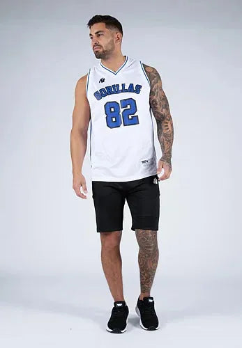 Gorilla Wear - San Mateo Jersey Tank Top/Linne, white/blue