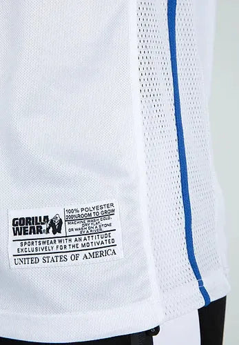 Gorilla Wear - San Mateo Jersey Tank Top/Linne, white/blue