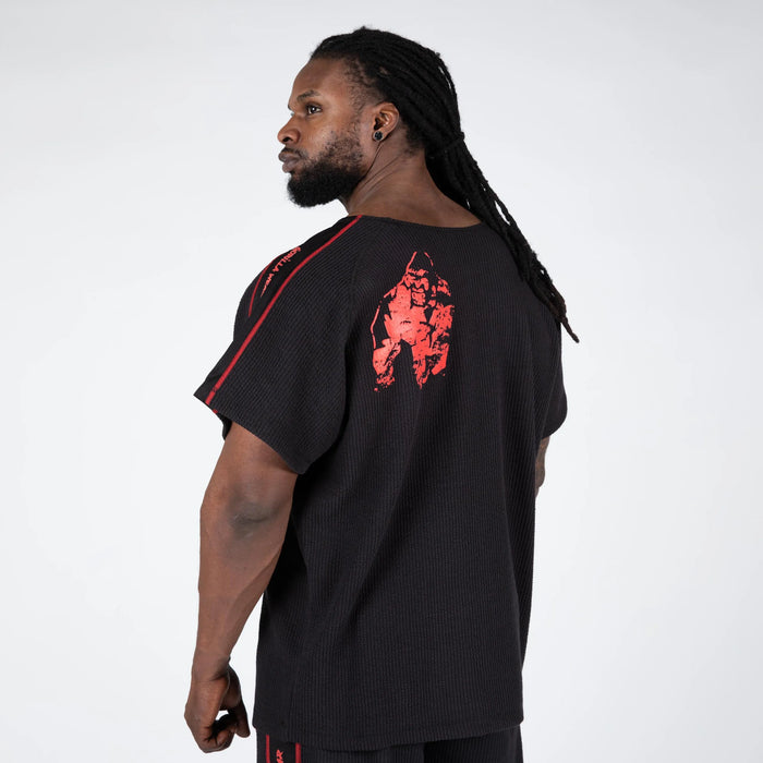 Gorilla Wear Buffalo Old School Workout Top T-shirt, black/red