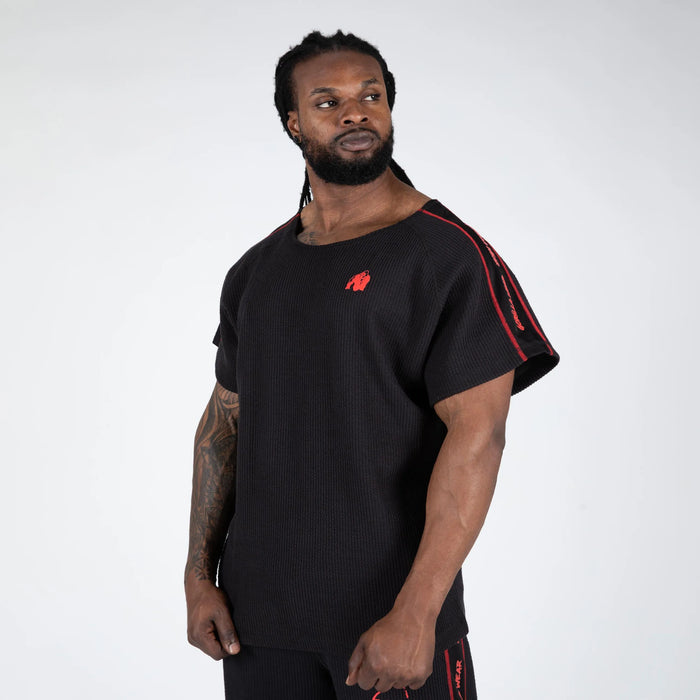 Gorilla Wear Buffalo Old School Workout Top T-shirt, black/red
