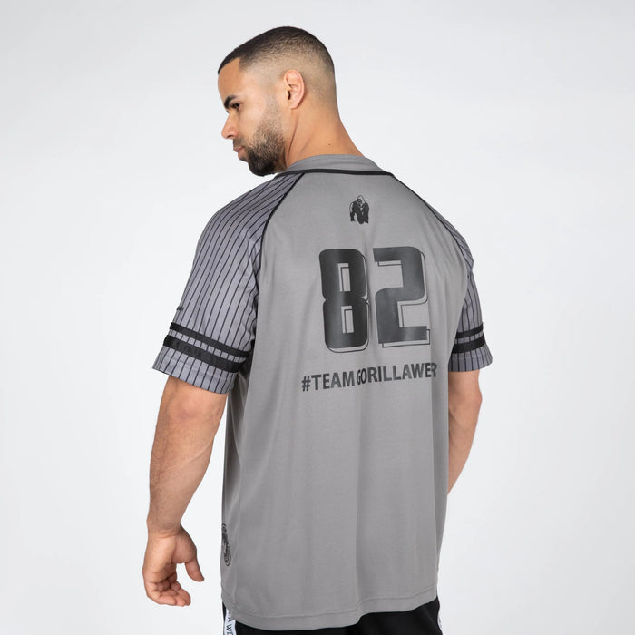 Gorilla Wear 82 Baseball Jersey T-shirt, grey