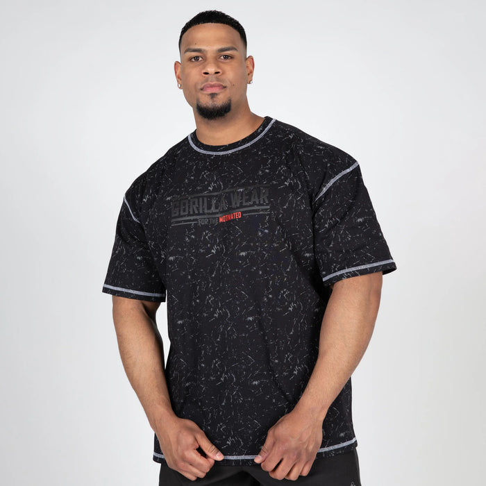 Gorilla Wear Saginaw Oversized T-Shirt, washed black
