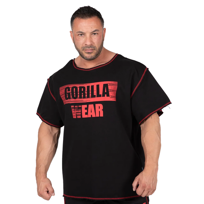 Gorilla Wear Wallace Workout Top T-shirt, black/red