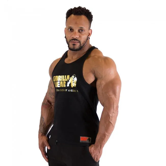 Gorilla Wear Classic Tank Top/Linne, black/gold