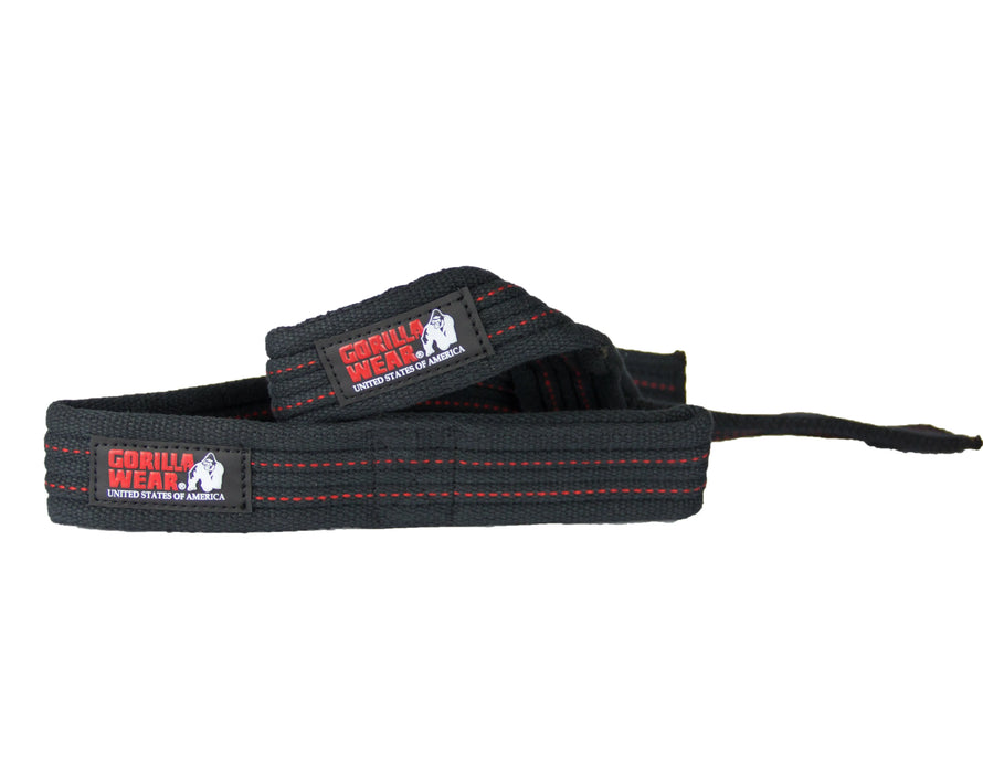 Gorilla Wear Hardcore Lifting Straps, black/red