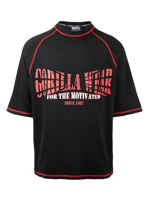 Gorilla Wear Finley Oversized T-Shirt, black/red