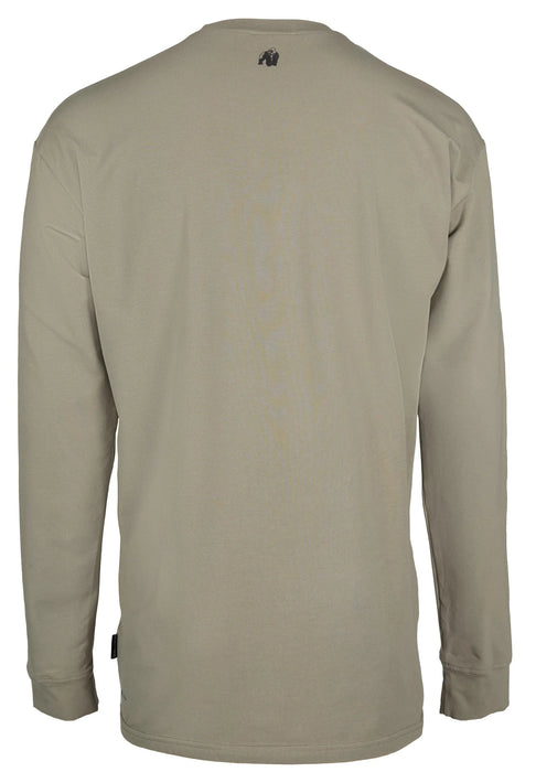 Gorilla Wear Boise Oversized Long Sleeve t shirt, army green