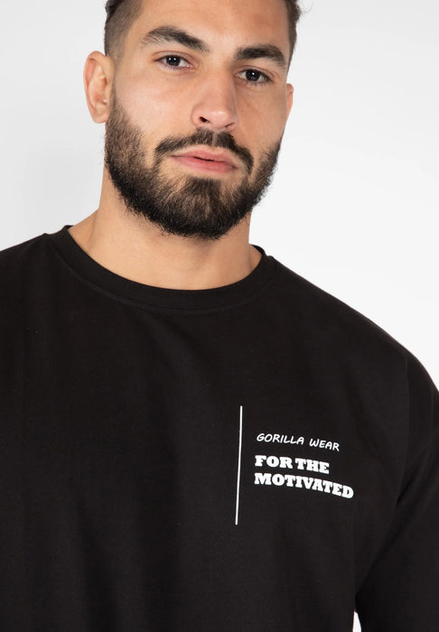 Gorilla Wear Boise Oversized Long Sleeve t shirt, black