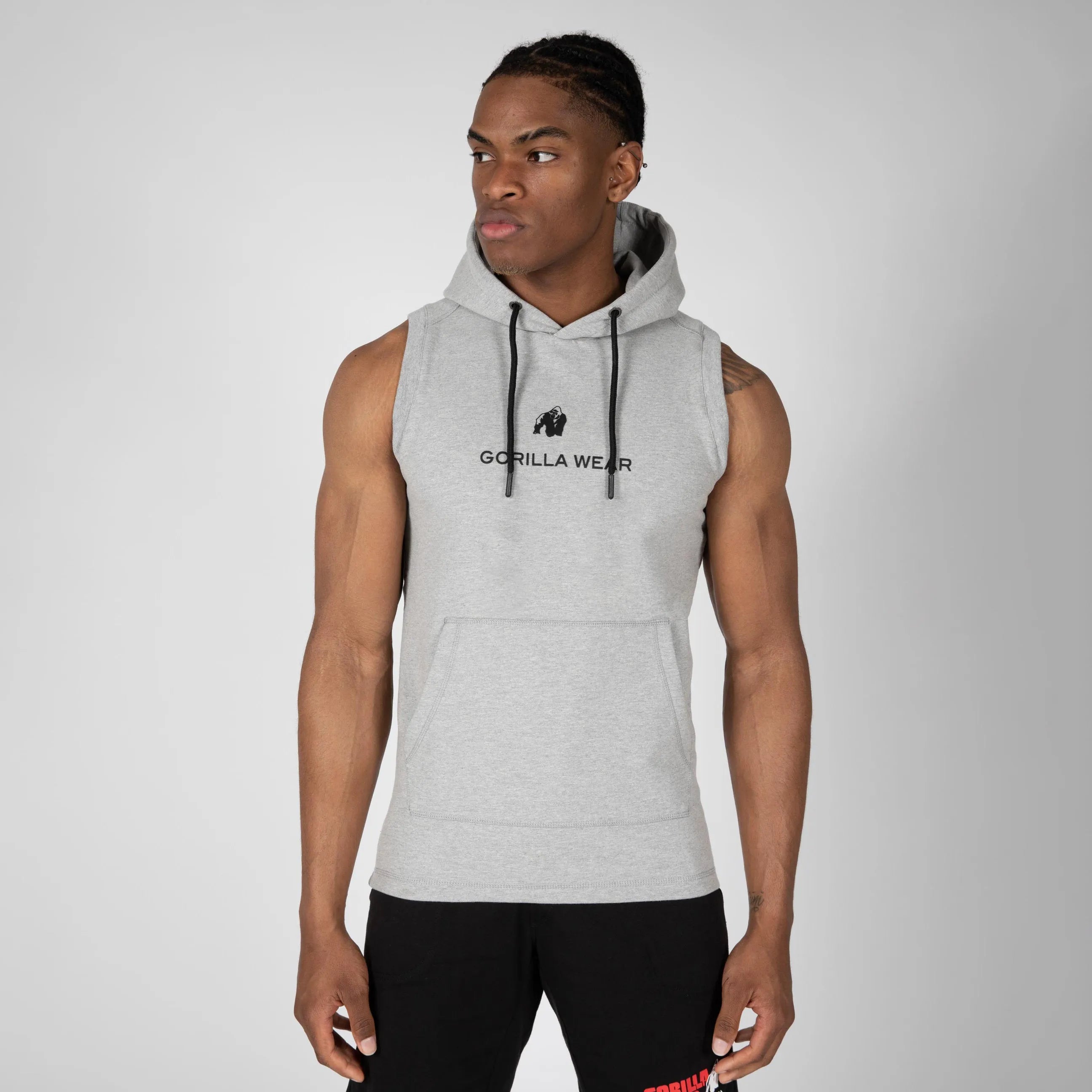Gorilla Wear Lincoln Sleeveless Hoodie, grey