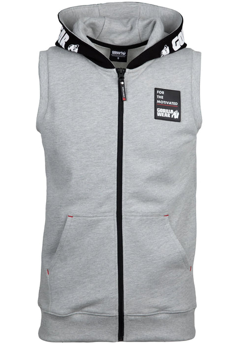 Gorilla Wear Milwaukee SL Zipped Hoodie, grey melange
