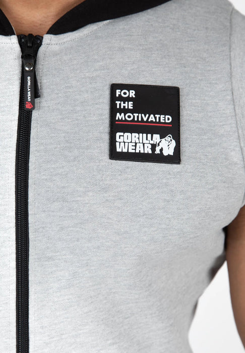 Gorilla Wear Milwaukee SL Zipped Hoodie, grey melange