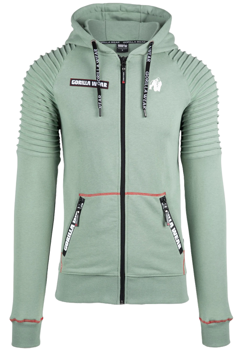 Gorilla Wear Georgia Zipped Hoodie, green bay