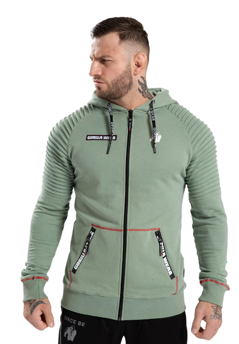 Gorilla Wear Georgia Zipped Hoodie, green bay