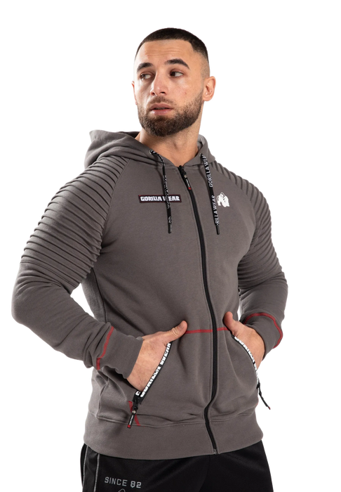 Gorilla Wear Georgia Zipped Hoodie, grey