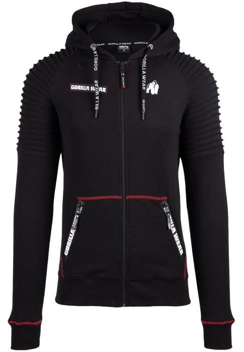 Gorilla Wear Georgia Zipped Hoodie, black