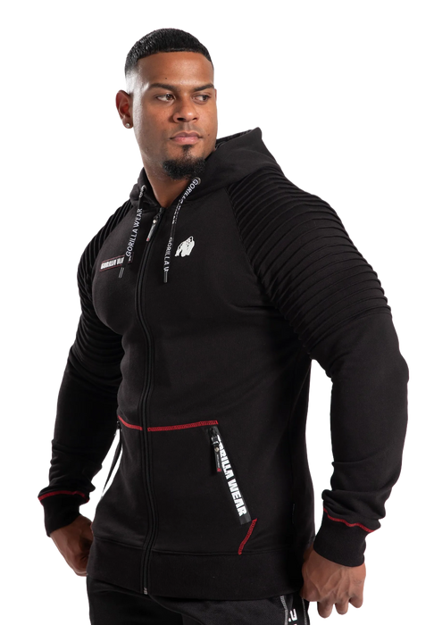 Gorilla Wear Georgia Zipped Hoodie, black