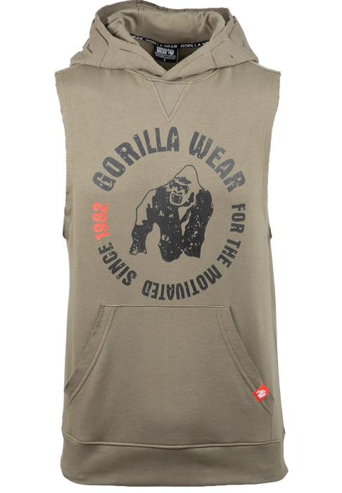 Gorilla Wear Marshall Sleeveless Hoodie, army green