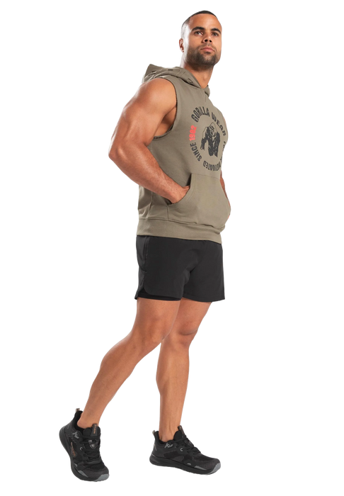Gorilla Wear Marshall Sleeveless Hoodie, army green