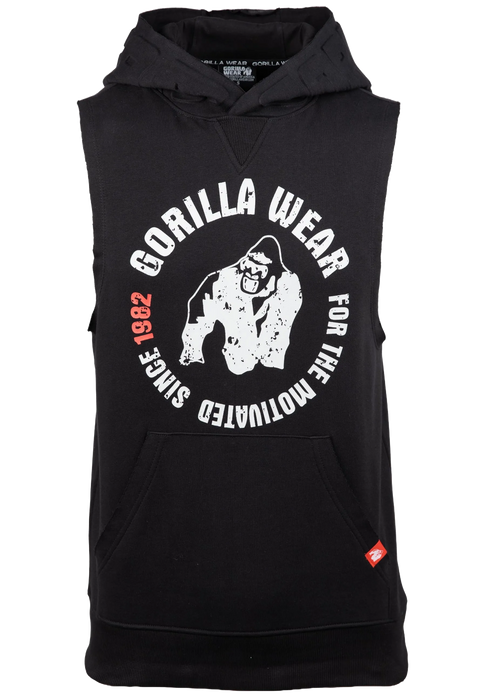 Gorilla Wear Marshall Sleeveless Hoodie, black