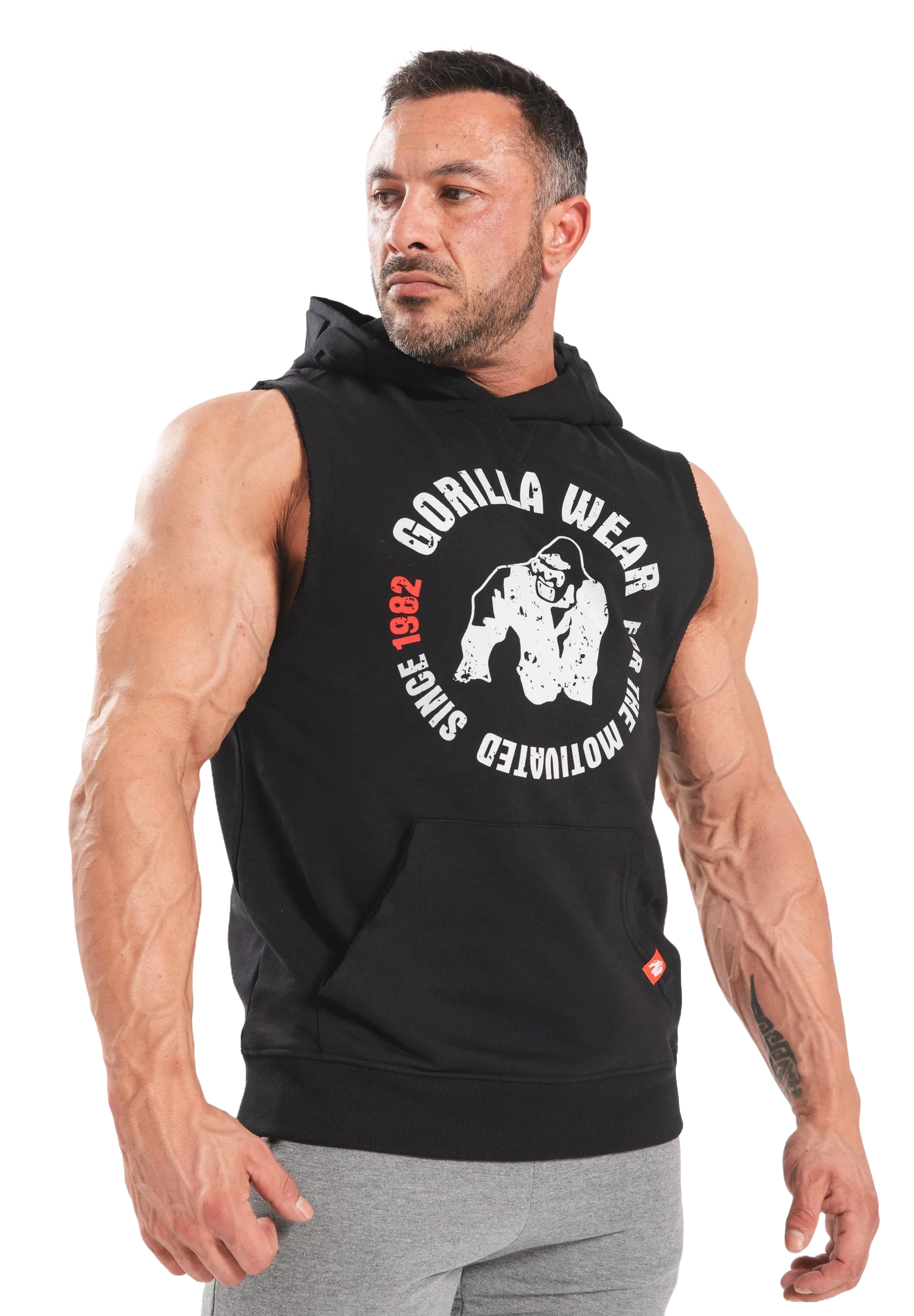 Gorilla Wear Marshall Sleeveless Hoodie, black