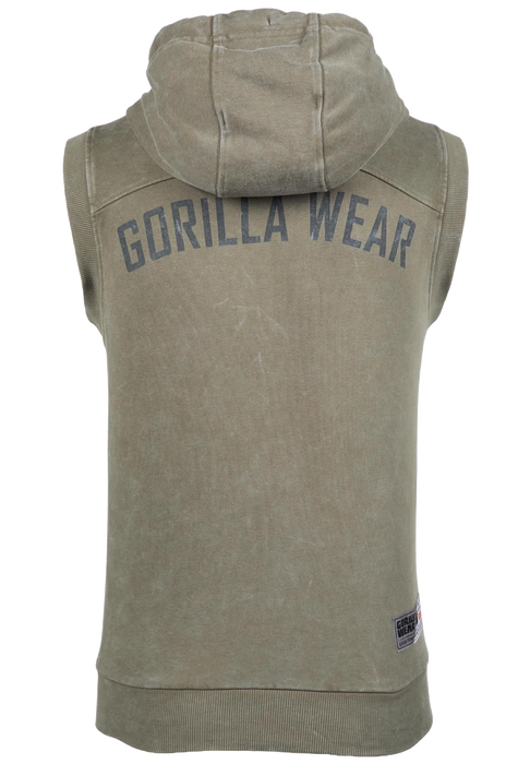 Gorilla Wear Silverdale Sleeveless Hoodie, army green