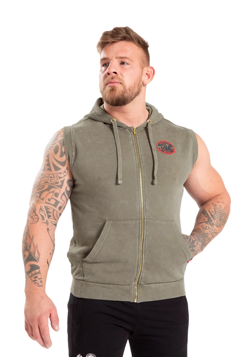 Gorilla Wear Silverdale Sleeveless Hoodie, army green