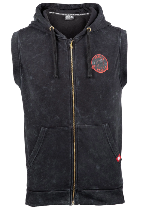 Gorilla Wear Silverdale Sleeveless Hoodie, black