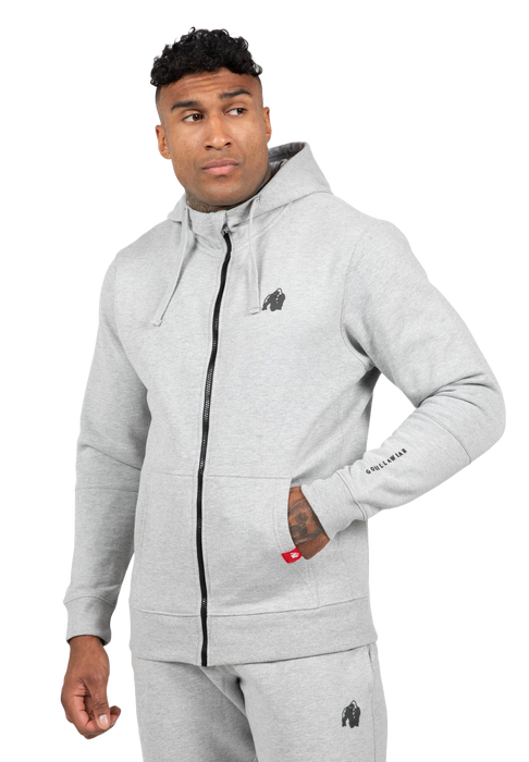 Gorilla Wear Leon Zipped Hoodie, grey