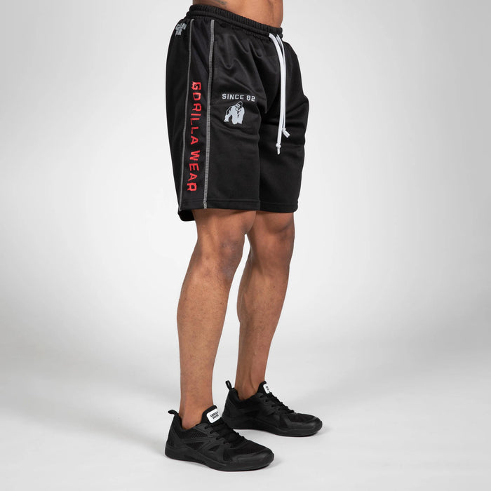 Gorilla Wear Functional Mesh Shorts/träningsshorts, black/red
