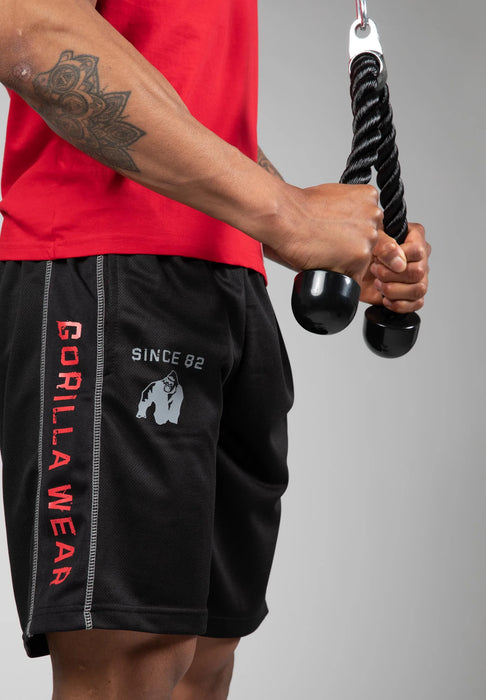 Gorilla Wear Functional Mesh Shorts/träningsshorts, black/red