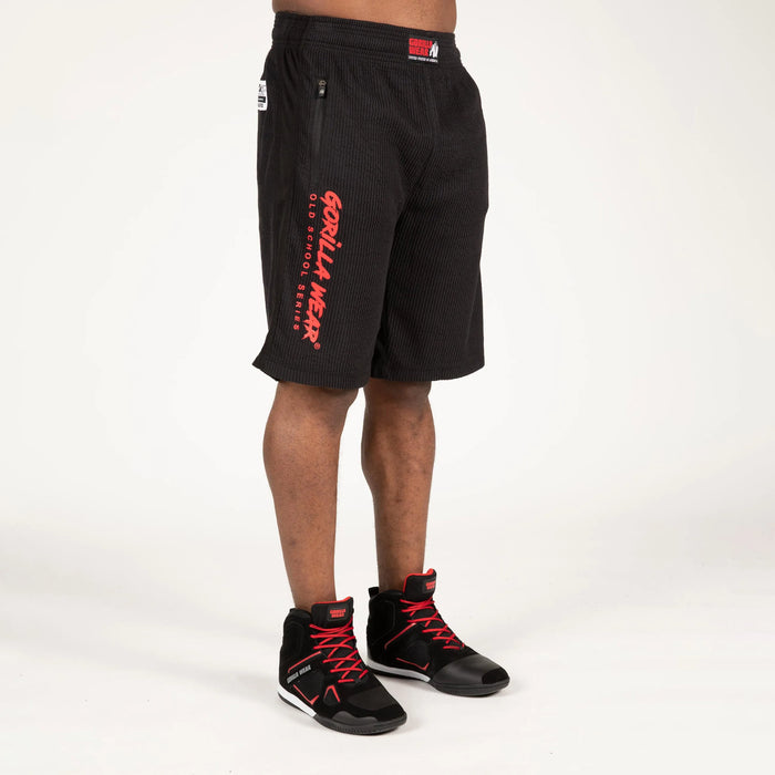 Gorilla Wear Augustine Old School Shorts/träningsshorts, black/red