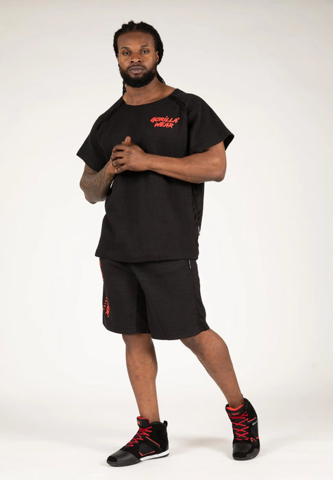 Gorilla Wear Augustine Old School Shorts/träningsshorts, black/red