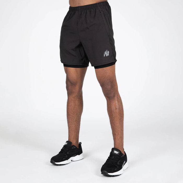 Gorilla Wear Modesto 2-In-1 Shorts/träningsshorts, black