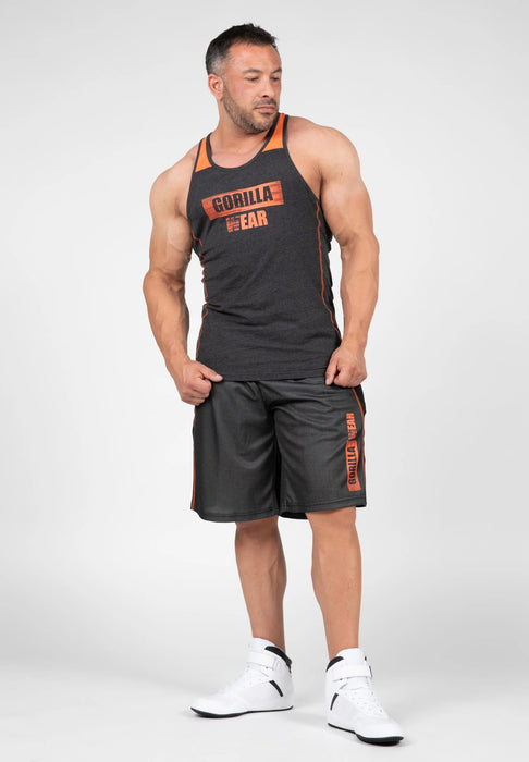 Gorilla Wear Wallace Mesh Shorts/träningsshorts, grey/orange