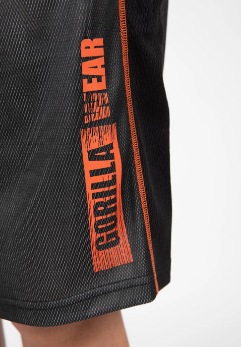 Gorilla Wear Wallace Mesh Shorts/träningsshorts, grey/orange