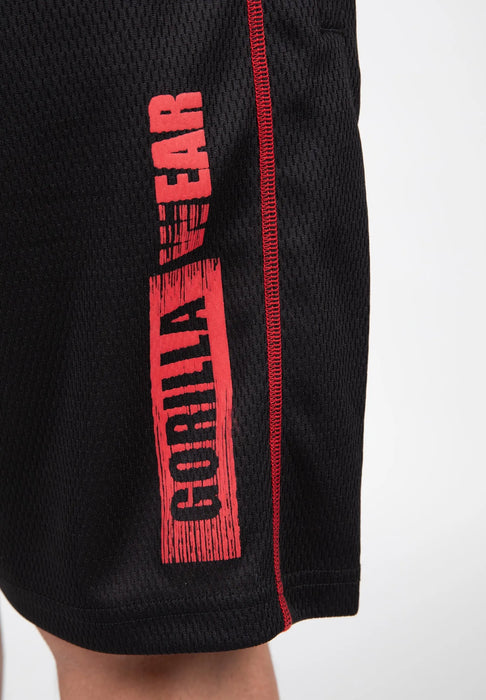Gorilla Wear Wallace Mesh Shorts/träningsshorts, black/red