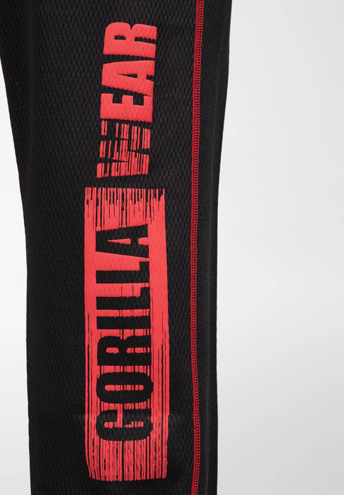 Gorilla Wear Wallace Mesh Pants/Träningsbyxor, black/red