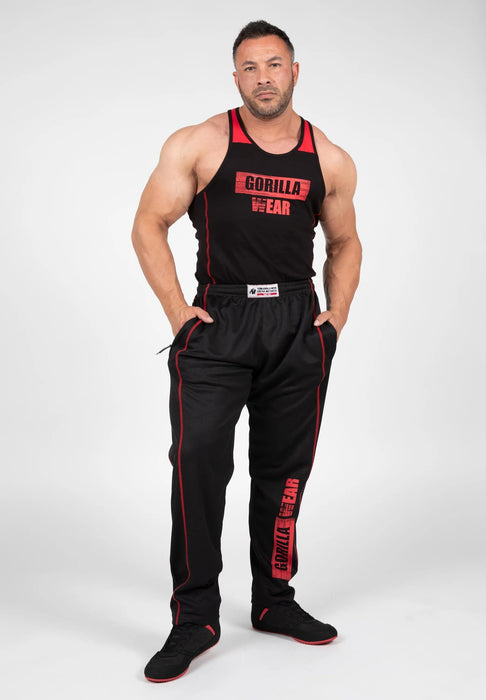 Gorilla Wear Wallace Mesh Pants/Träningsbyxor, black/red