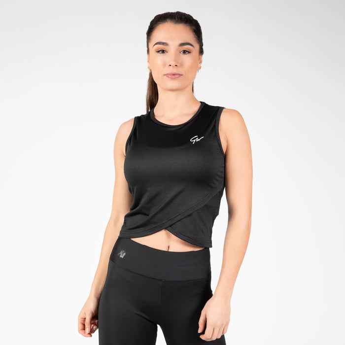 Gorilla Wear Estelle Twisted Crop Top/träningstopp, black