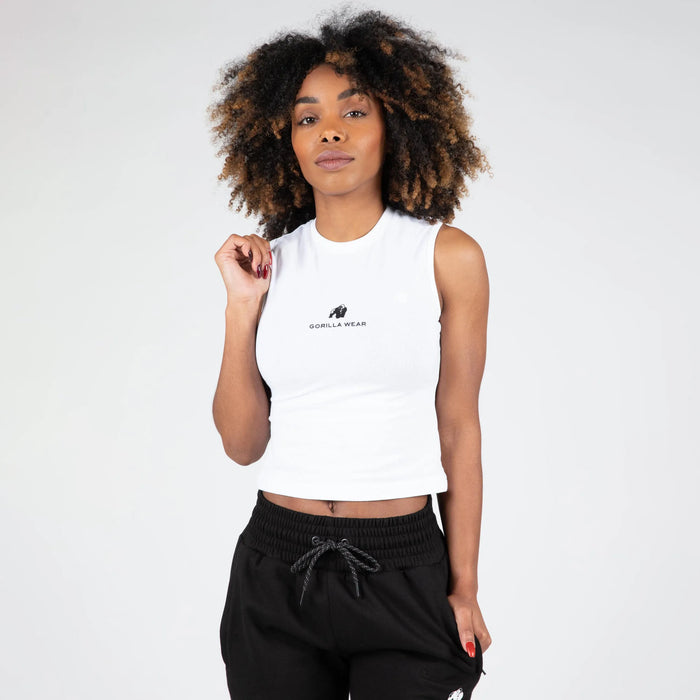Gorilla Wear Livonia Crop Top/träningstopp, white