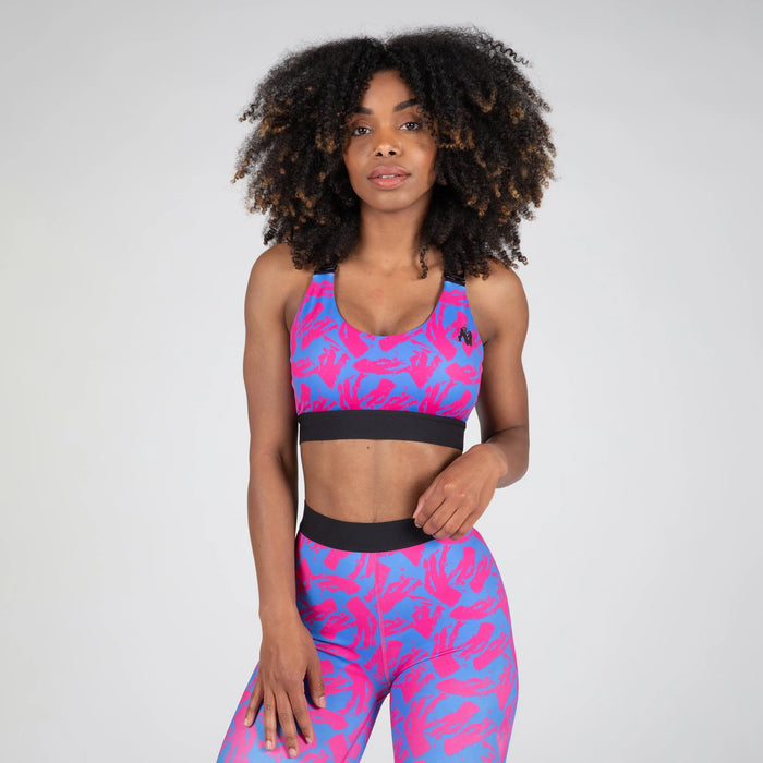 Gorilla wear Colby Sports Bra/Sport-BH, blue/pink