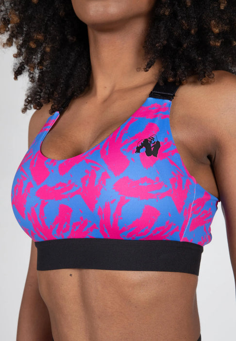 Gorilla wear Colby Sports Bra/Sport-BH, blue/pink