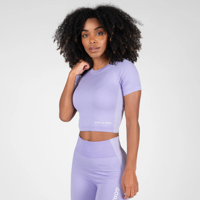 Gorilla Wear Selah Seamless Crop Top/träningstopp, lilac