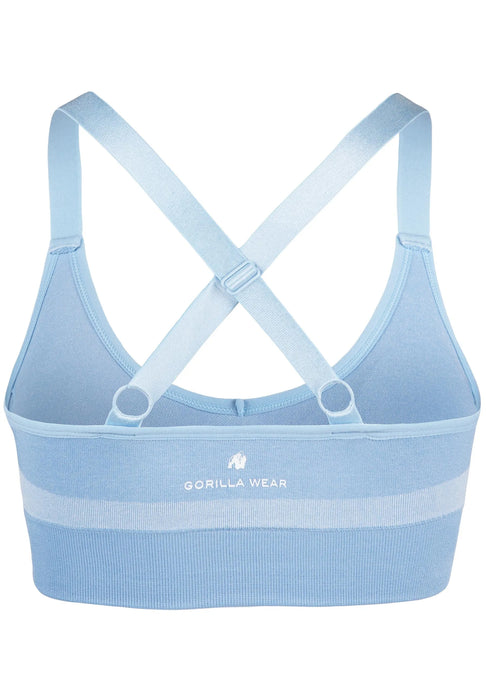Gorilla Wear Selah Seamless Sports Bra/Sport-BH, light blue