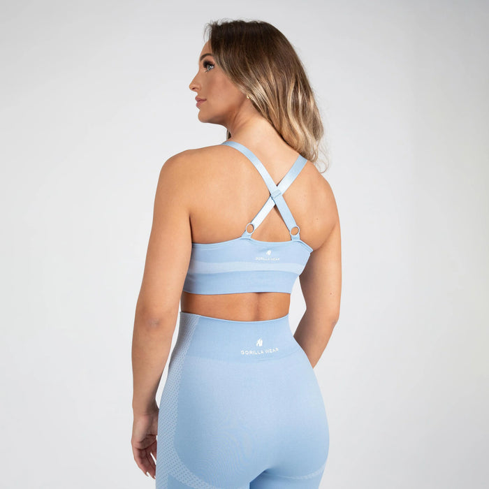 Gorilla Wear Selah Seamless Sports Bra/Sport-BH, light blue