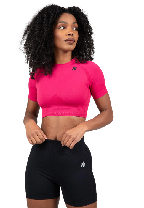 Gorilla Wear Whitney Seamless Crop Top/träningstopp, pink
