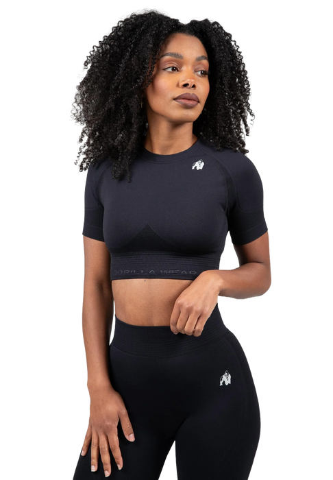 Gorilla Wear Whitney Seamless Crop Top/träningstopp, black